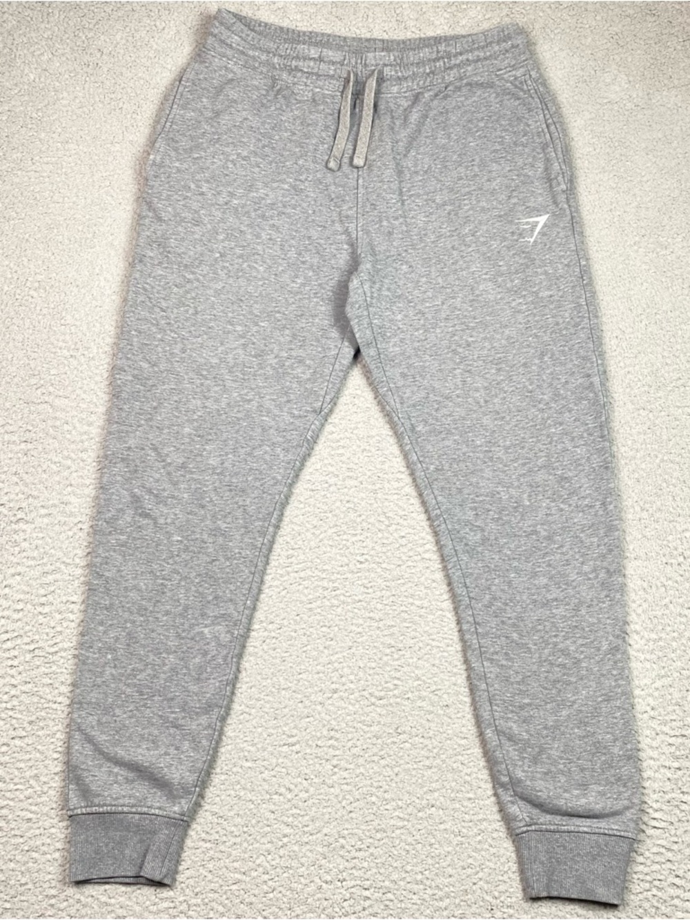 Gymshark Crest Joggers Men's Size M Gray Gym Workout Sweatpants Athletic Medium